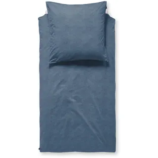 Damai "Mik", Bettwäsche-Set Renforcé-Baumwolle (denim), 155x220+80x80 cm