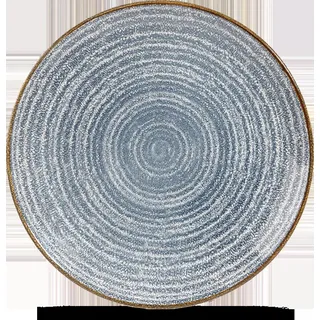 Churchill Super Vitrified Studio Prints Homespun Teller Flach Coup 21,7cm, 12 Stück, Schiefer Blau
