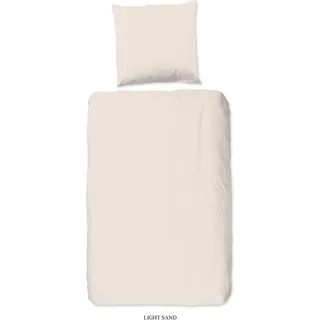 Good Morning Bettwäsche-Set Uni 140×200/220 cm Hellbeige - Beige