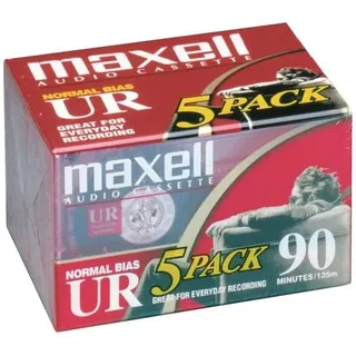 Maxell Audiokassette 90 min 5er Set