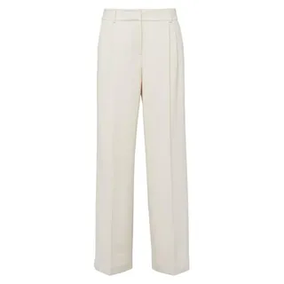 comma Wide-Leg Hose mit Mid-Rise, fließendem Material und dezenten Falten - Bunt