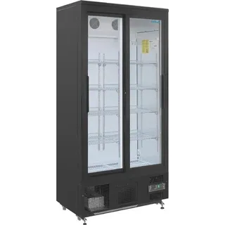 Polar Refrigeration Polar Serie G Barkühlschrank hoch 2 Schiebetüren - Schwarz