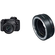 Canon EOS RP Systemkamera - mit Objektiv RF 24-105mm F4-7.1 is STM, schwarz & Bajonettadapter EF-EOS R 2971C005 Schwarz