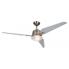 Bild von Eco Aviatos 132 BN-SL 132 cm Deckenventilator silbergrau mit Licht inkl. Fernbedienung