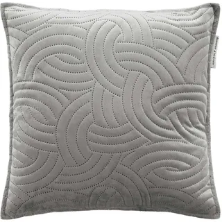 Douceur d'Intérieur Solange Kissenbezug (40 x 40 cm), Grau, einfarbiger Samt