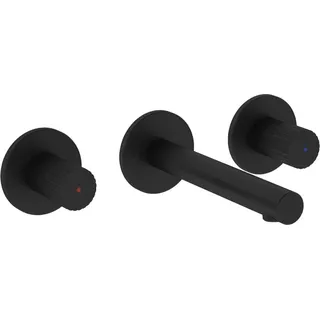 Unterputz-Waschtischmischer mit 3 Rosetten, mattschwarz | A4258236WTC