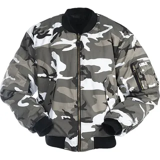 US MA1 Wende-Pilotenjacke urban, wind- & wasserabweisend, beidseitig tragbar - Schwarz