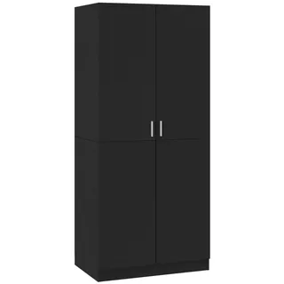 vidaXL Drehtürenschrank 80 x 180 x 52 cm schwarz