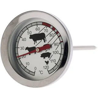 Wellhome Fleischthermometer Ø 5,4 cm Edelstahl weiß