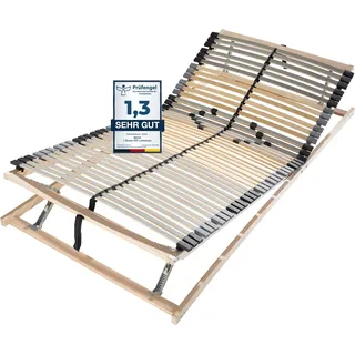 liebling Lattenrost 7-Zonen Pilvi 80 x 200 cm, Selbstmontage, Kopfteil & Fußteil verstellbar, 42 Leisten Mittelzonenverstellung, Härtegradregulierung
