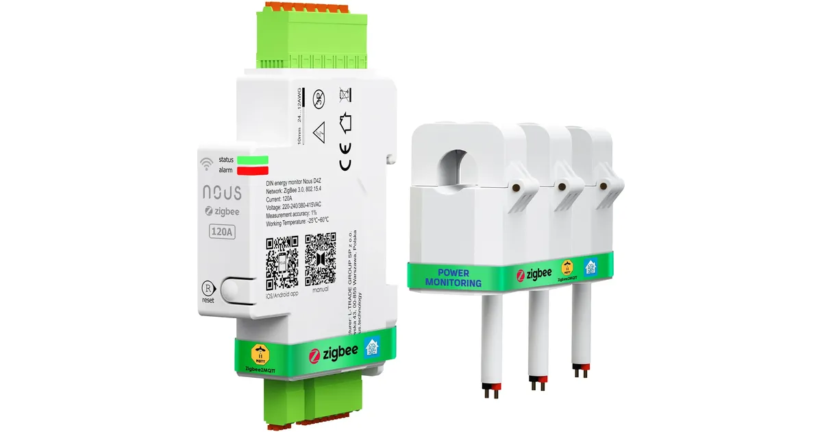 NOUS D4Z - Module Zigbee Rail DIN 120A mesure de consommation