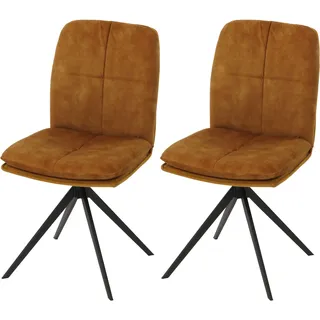 MCW Esszimmerstuhl M68 Textil Gelb 2er-Set