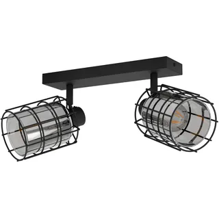 EGLO Deckenspot »CONSACA« E27 1 Stk. Deckenleuchte, industrial, Retro Deckenstrahler, Wohnzimmerlampe, schwarz