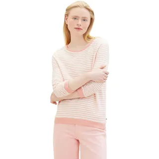 TOM TAILOR Denim Sweatshirt, mit gestreifter Optik, rosa