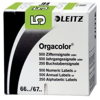 Leitz Orgacolor Ziffernsignal 5, 500 Stück, grün