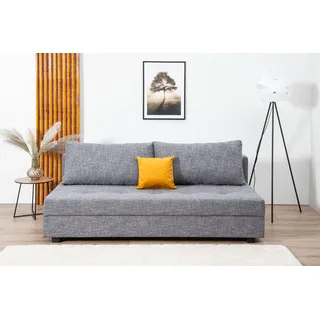 Collection AB »DARIA inklusive Schlafunktion und Bettkasten« Schlafsofa,Bettfunktion,Bettkasten,inklusive Rückenkissen,Federkern, grau,