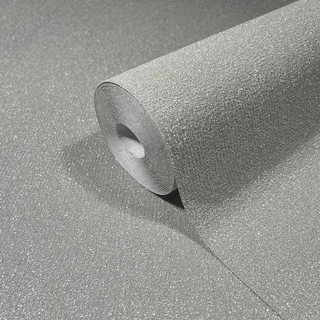 Marburg Vliestapete Uni Metalloptik Glänzend Modern 10,05 m x 0,7 m Hellgrau