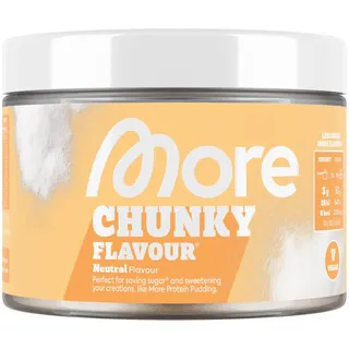 MORE Chunky Flavour, Geschmacksneutral, 150 g, vegan, Geschmackspulver zum Süßen, ohne viel Zucker und Kalorien, mit Inulin und Laktase, geprüfte Qualität - made in Germany