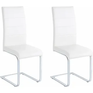 OTTO home Freischwinger Josy Kunstleder weiß 2er Set