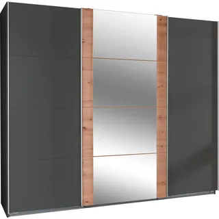 WIMEX Schwebetürenschrank »Bern Schiebetürenschrank TOPSELLER« Schrank mit zusätzlicher Innenausstattung, Garderobe, grau