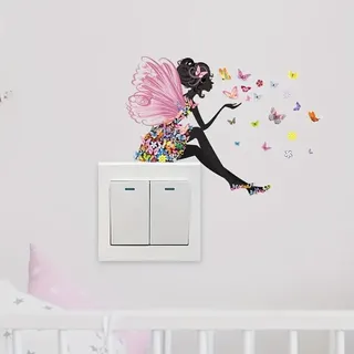 Wandtattoo Aufkleber Fee Prinzessin Kinderzimmer (Flügel)