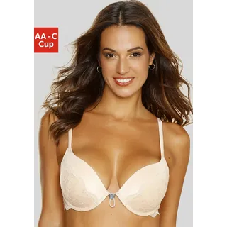 LASCANA Push-up-BH mit verstellbarer vorderer Mitte, Dessous braun