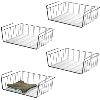 ELUNO Schrankkorb 4er-Set 61 x 45,5 x 20 cm grau