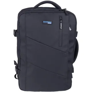 DONAU TRAVEL Prague Business Laptop Rucksack/Notebook bis 17 Zoll/ 32l/ Schulrucksack/Wasserdicht/Kabel mit USB-Buchse/Schwarz/Reiserucksack Daypack für Reisen, Uni Schule Büro