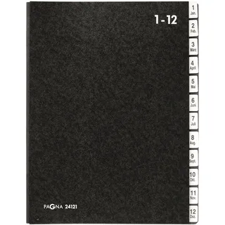 Pultordner 1-12, Jan.-Dez. schwarz, 1 St.