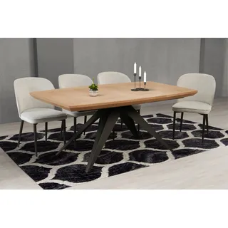 Kaiser Möbel Moderner, modernistischer Loft-Klapptisch MERCY 100 cm 200-300 cm