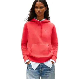 Tommy Jeans Damen Hoodie Flag Regular Fit, Rot (Red Alert), XS