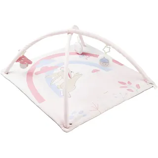 Sterntaler Spielbogen Hase Hanni - Krabbeldecke mit Druckmotiv - wattierte Activity Decke mit Spielbogen - Spielzeug abnehmbar - Knisterpapier, Rassel & Quietsche - Geschenk Idee Mädchen, quarzrosa