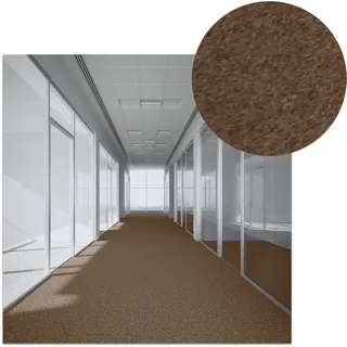 MDEKOR Nadelvlies Teppichboden Meterware - Teppich Läufer braun Bodenbelag Nadelfilz, Auslegware 2m breit, Filzteppich dünn zum Zuschneiden Messeteppich & Event Schwer Entflammbarer Fußbodenbelag