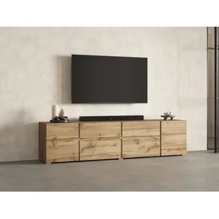 OTTO home Metric Lowboard 195 cm Braun/Eiche Melamin