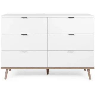 Homestyle4u Kommode 120 x 86 x 40 cm Weiß