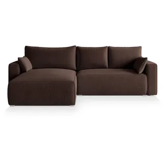 masseno Ecksofa mit Schlaffunktion Foril , braun , Maße (cm): B: 265 H: 83