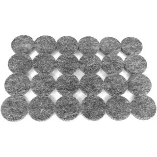 cyclingcolors 48x Filzgleiter Selbstklebend 5mm Dicke 25mm Rund Stühle Möbel Möbelgleiter Premium Filz, grau