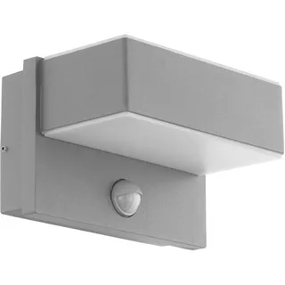 EGLO Außenleuchte Metall und Kunststoff 18,5x11,5x12,5 cm inkl. Bewegungsmelder silber