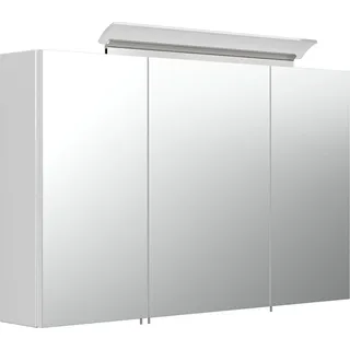 Posseik Spiegelschrank Weiß 100 cm mit Softclose Türen