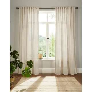 Andas Vorhang »Elby 2«, (1 St.), basic, transparent, monochrom, bis 295 cm Länge, beige