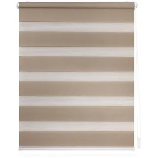 Lichtblick Original Duo Rollo Klemmfix, Ohne Bohren Taupe, 220 cm, 90, 220 , Kunststoff , 90x220 cm , Heimtextilien, Vorhänge, Rollos, Doppelrollos