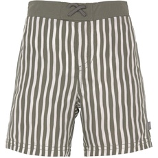 Lässig Baby Kinder Windelbadehose Badehose UV Schutz/Board Shorts, Stripes olive, 12 Monate Gr. 74/80