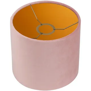 Leuchtenschirm , Rosa , Metall, Textil , zylindrisch , E27 , 18 cm , Lampen & Leuchten, Leuchtenzubehör, Lampenschirme