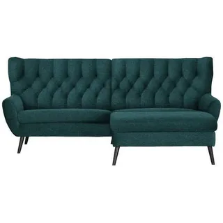 Stylife Ecksofa , Petrol , Textil , Buche , vollmassiv , Uni , Ottomane rechts, L-Form , 237x165 cm , Typenauswahl, Stoffauswahl, seitenverkehrt erhältlich, Rücken echt, Armteil links, Armteil rechts , Wohnzimmer, Sofas & Couches, Wohnlandschaften, Ecksofas