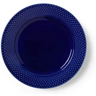 Lyngby Porcelaen Rhombe Color Lunch Plate-23 Cm Flacher Teller - Dark Blue - One Size