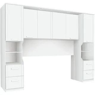 Rauch Möbel Bettüberbau , Weiß , Holzwerkstoff , 2 Fächer , 4 Schublade(n) Schubladen , 281x212x58 cm , Blauer Engel, Goldenes M, Made in Germany , Babymöbel & Kindermöbel, Kinderzimmer & Jugendzimmer, Kinderbetten, Kinderbetten & Jugendbetten