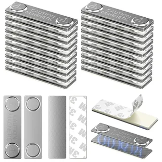 BREANIFULL 30 Paar Magnete mit Kleber Magnetische Bilder-Aufhängestreifen Anti-Rutsch-Design Magnetischer Vorhangverschluss Vorhangmagnete Clips für Verdunkelungsvorhänge für Fensterrollos Vorhang
