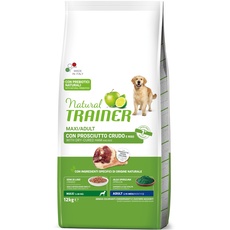 Natural Trainer Adult Maxi Trockenfutter für Hunde, mit Schinken und Reis, 12 kg