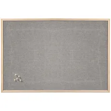 Bild von Pinnwand 80,0 x 60,0 cm Leinen grau