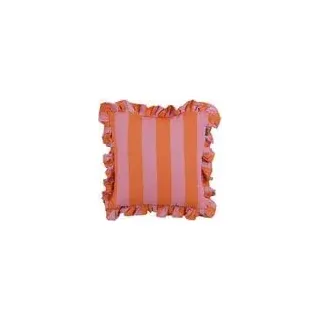 MICA Decorations Dekokissen - L45 x B45 x H10 cm - Baumwolle - Lila, Orange